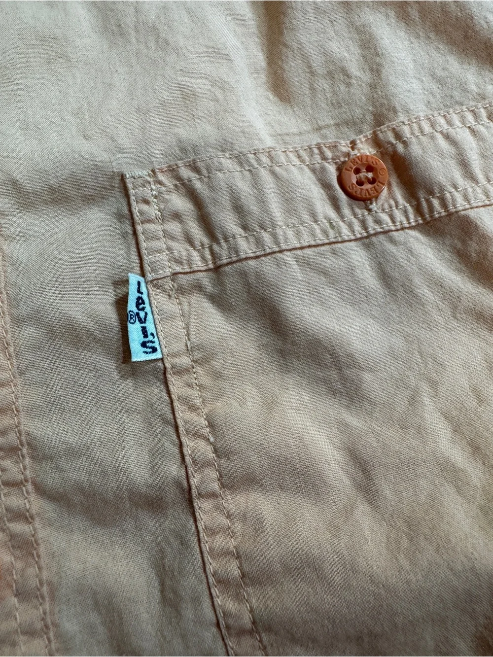 Vintage Levis Shirt Mens Small Diamond Label Button Up Made For Korean Market
